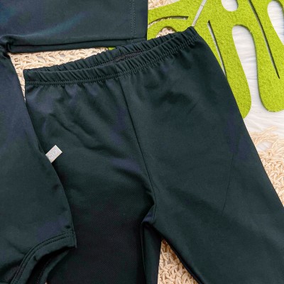 Conj. Body Manga Longa e Calça em Malha Térmica Thermo Dry - Preto